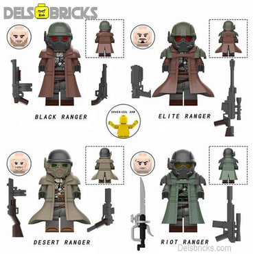 Fallout Desert Rangers Set of 4 Lego Minifigures Custom video Game Toys (ONLINE ORDER ONLY)