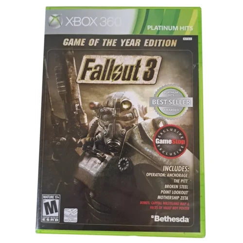 Fallout 3 (Game of the Year Edition) (Gamestop Edition) (Platinum Hits) (Xbox 360) (ONLINE ORDER ONLY)