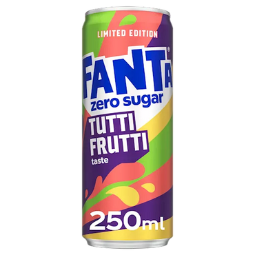 Fanta Tutti Fruitti Sugar Free (250ml) (UK) (ONLINE ORDER ONLY)