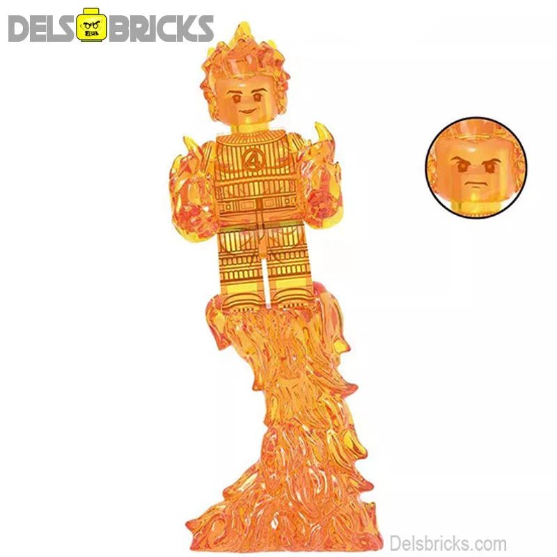 Fantastic Four Johnny Storm Human Torch Lego Minifigures Custom Toys 6 (ONLINE ORDER ONLY)