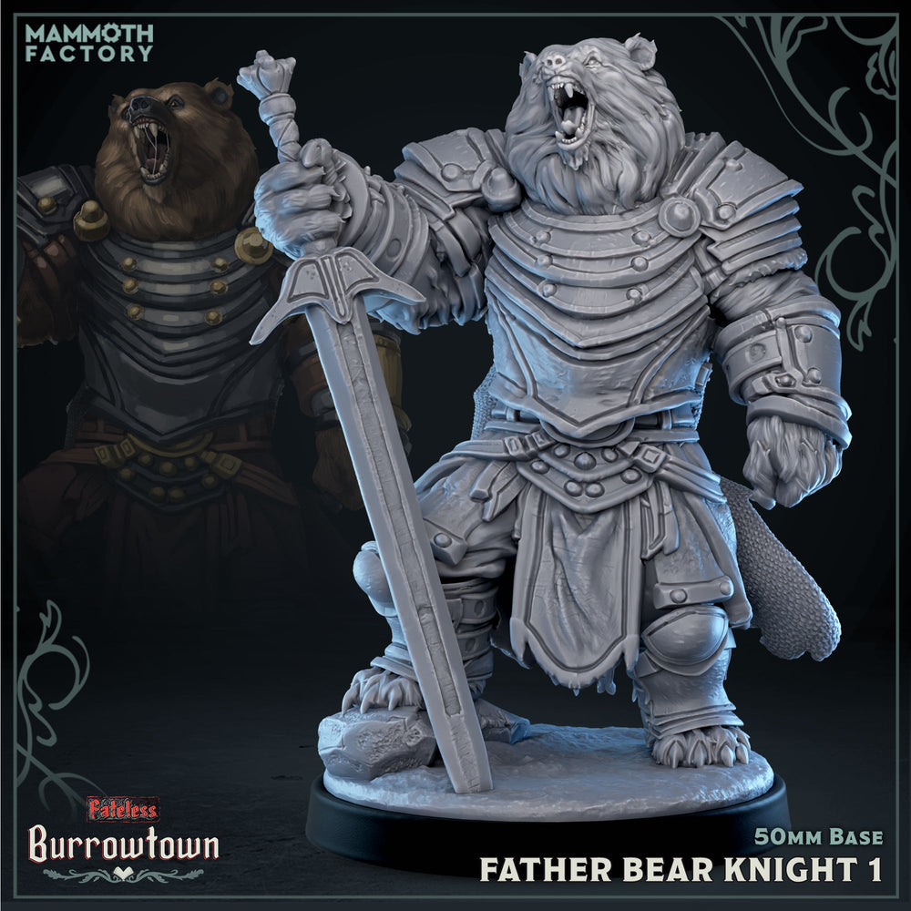 Father Bear Knight (Male Bearfolk Soldier) (ONLINE ORDER ONLY)