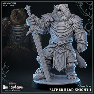 Father Bear Knight (Male Bearfolk Soldier) (ONLINE ORDER ONLY)