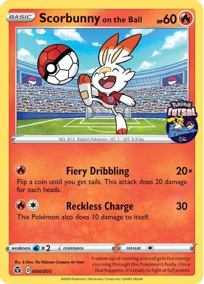 Scorbunny on the Ball (004/005) [Pokemon Futsal Collection] (Online Only)