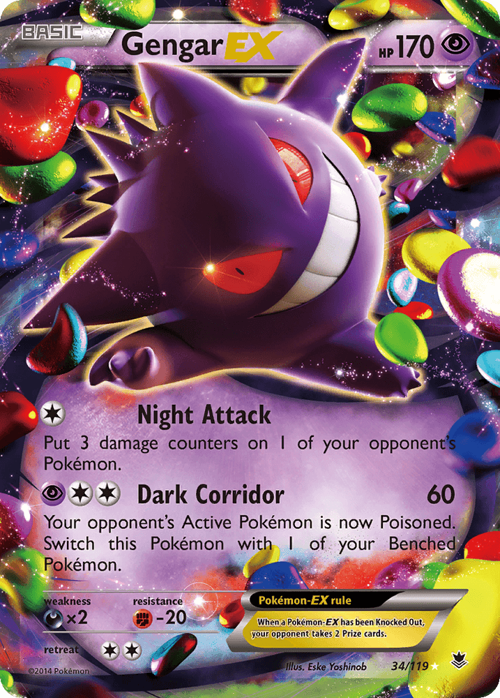 Gengar EX (34/119) [XY: Phantom Forces] (Online Only)
