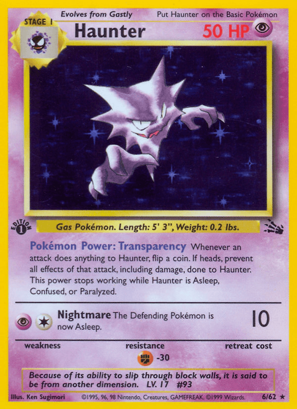 Haunter (6/62) [Fossil 1st Edition] (Online Only)