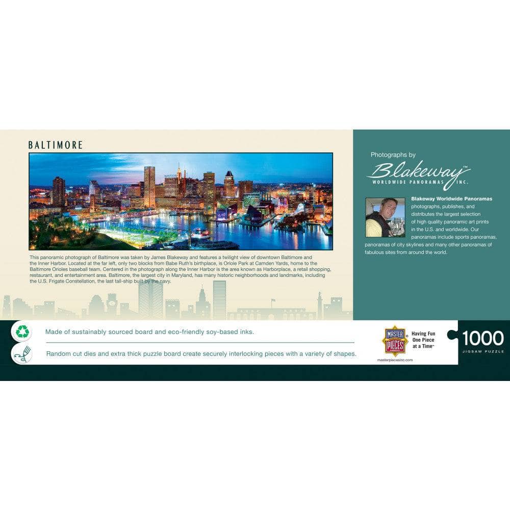 Baltimore, Maryland 1000 Piece Panoramic Jigsaw Puzzle (ONLINE ORDER ONLY)