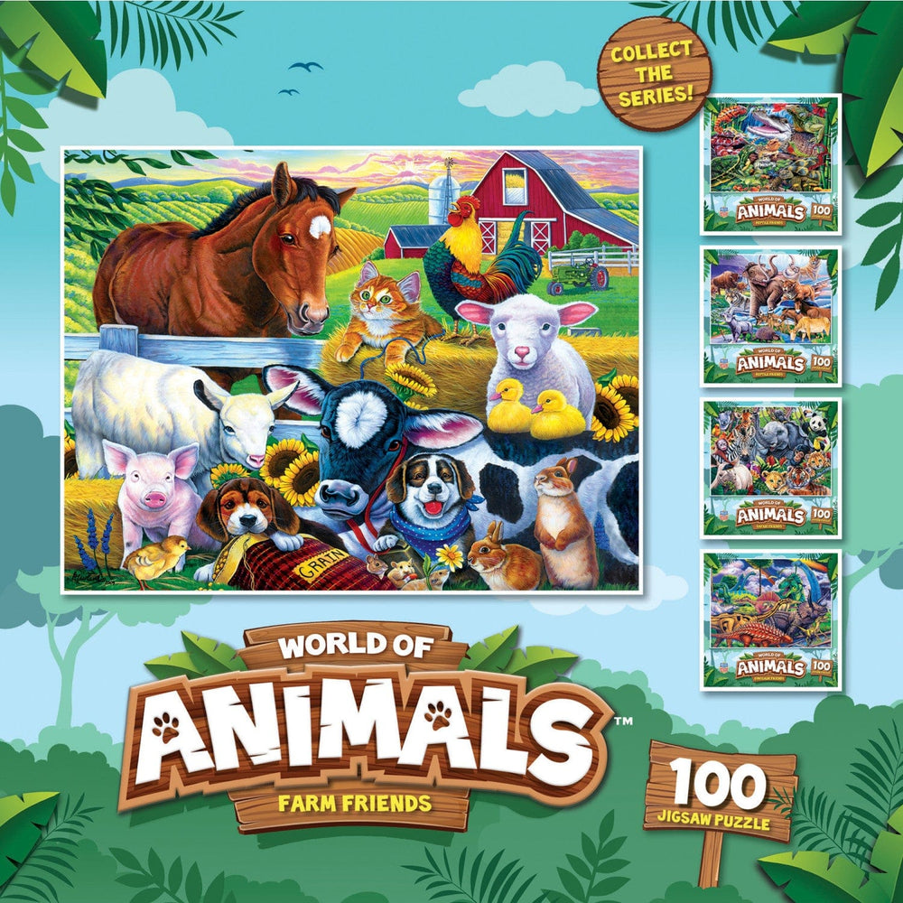 World of Animals - Farm Friends 100 Piece Jigsaw Puzzle (ONLINE ORDER ONLY)