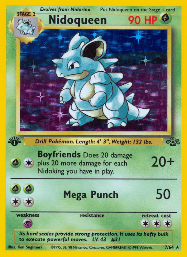 Nidoqueen (7/64) [Jungle 1st Edition] (Online Only)
