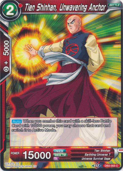 Tien Shinhan, Unwavering Anchor (Reprint) (DB2-003) [Battle Evolution Booster] (ONLINE ORDER ONLY)