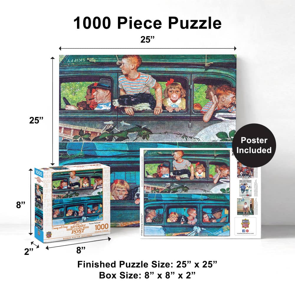 Saturday Evening Post - Coming and Going 1000 Piece Jigsaw Puzzle