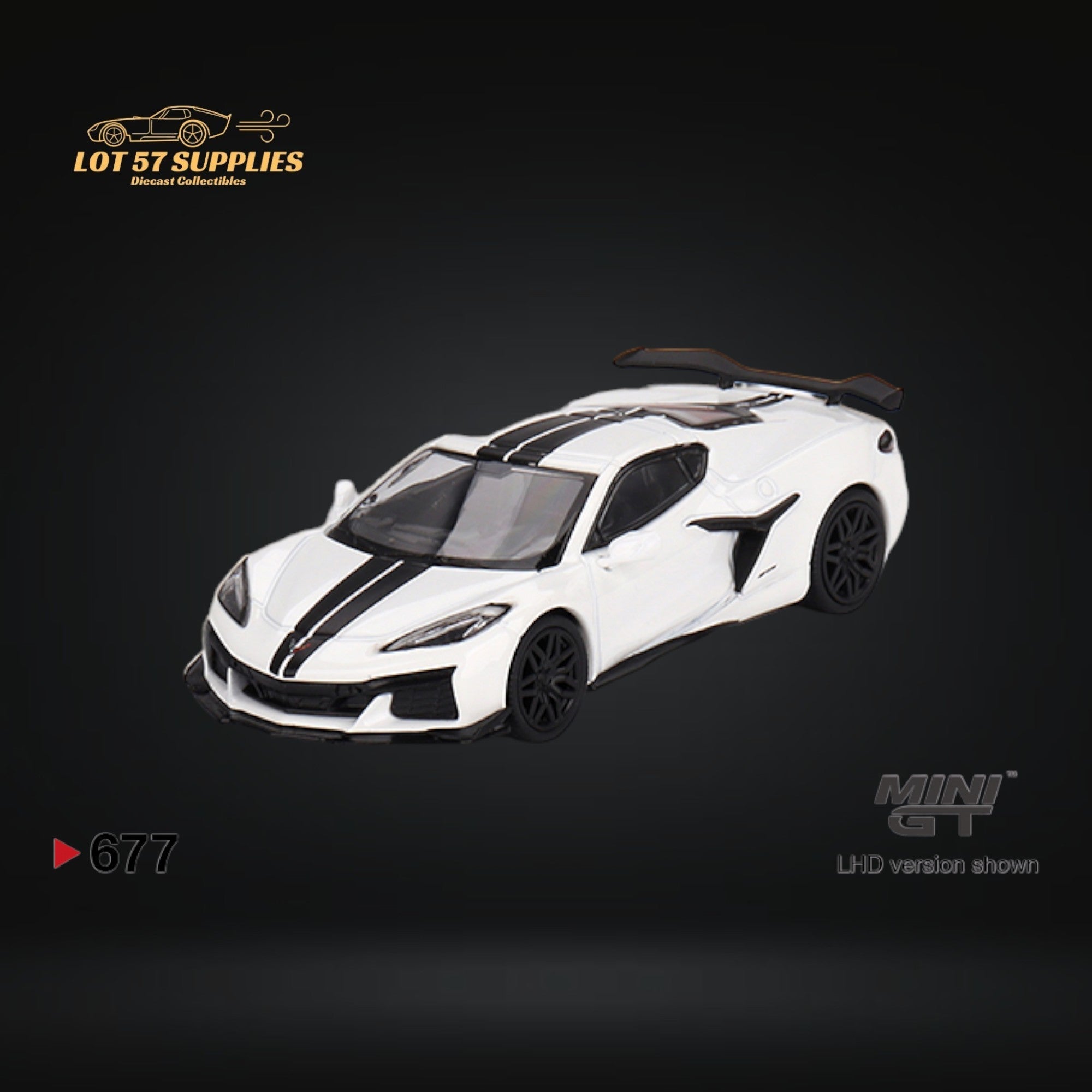 Mini-GT Chevrolet Corvette Z06 2023 Arctic White #677 1:64 MGT00677 (ONLINE ORDER ONLY)