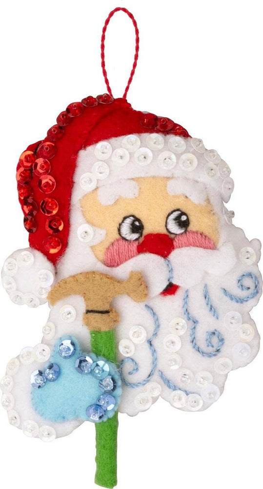 Bucilla North Pole This Way Felt Ornament Kit – Set of 6 Festive Christmas Ornaments (ONLINE ORDER ONLY)