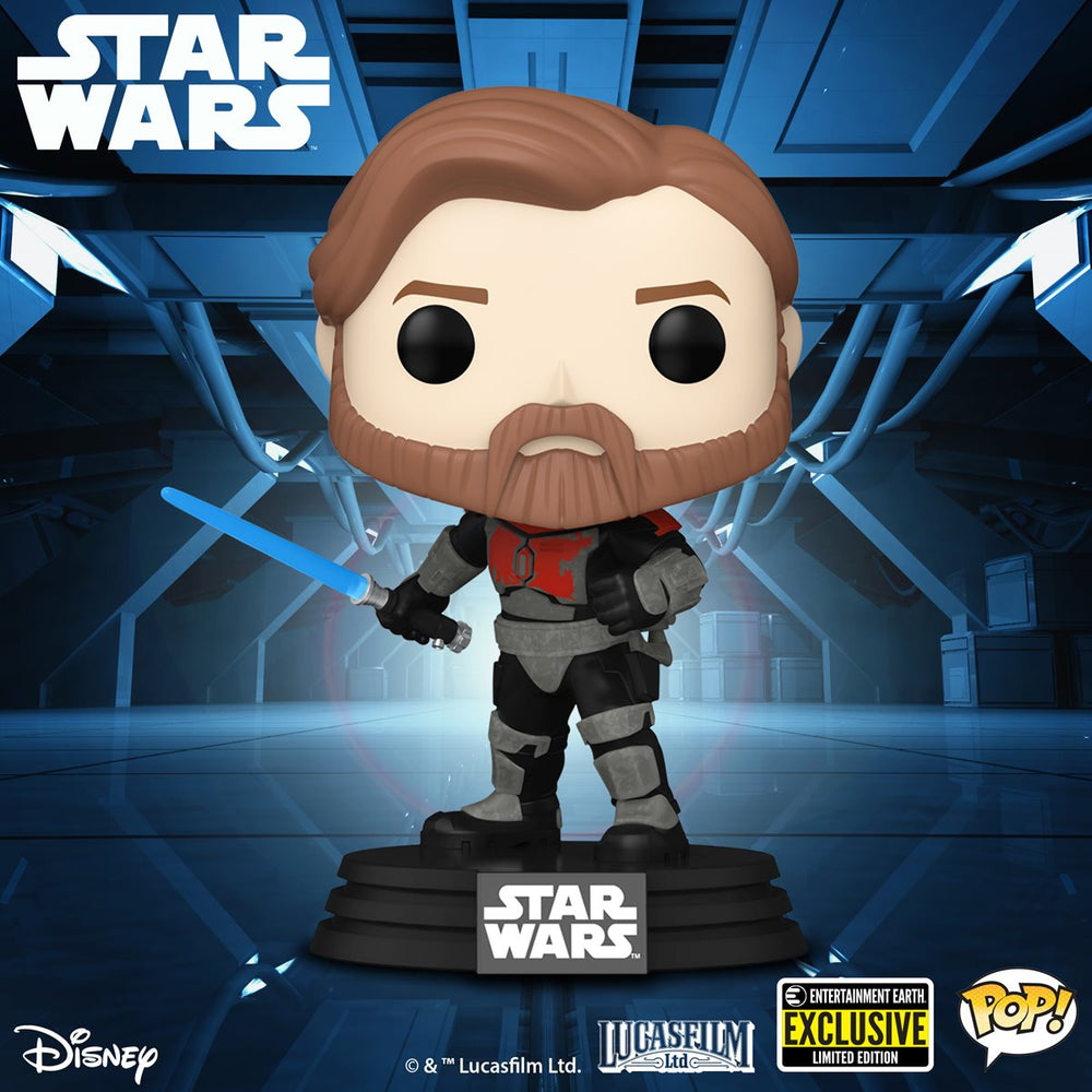 Star Wars: The Clone Wars Obi-Wan Kenobi Mandalorian Armor Pop! Vinyl Figure #599 - Entertainment Earth Exclusive (Online Order Only)