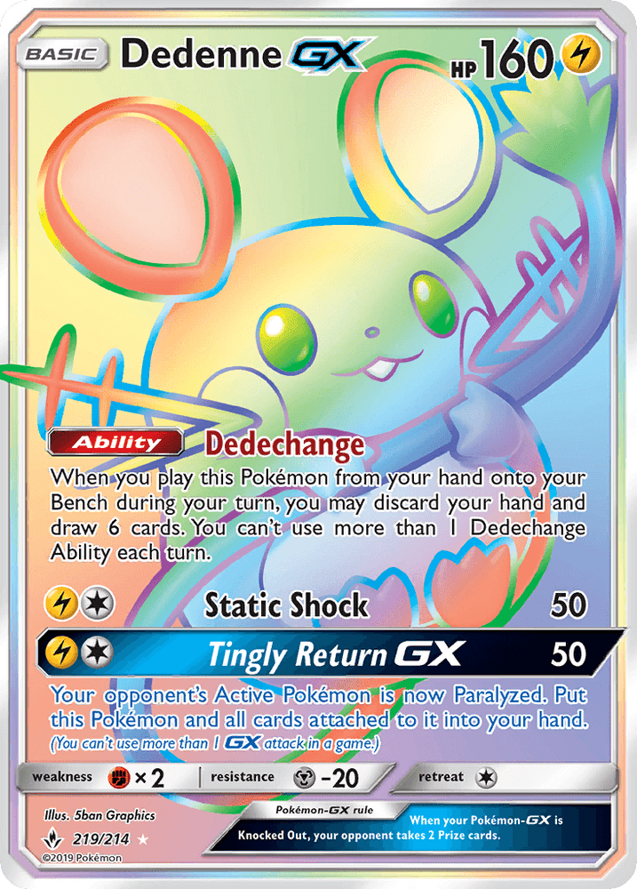 Dedenne GX (219/214) [Sun & Moon: Unbroken Bonds] (Online Only)