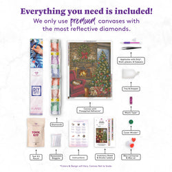 Diamond Art Club – Fireside Christmas Diamond Painting (Square Drill, 27.6" x 36.6") (ONLINE ORDER ONLY)