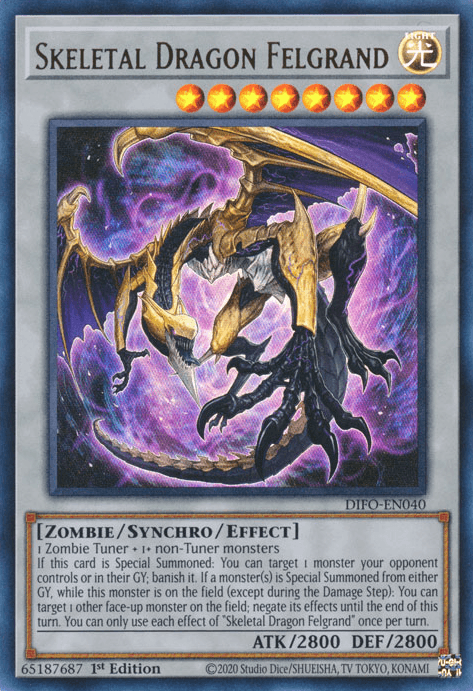 Skeletal Dragon Felgrand [DIFO-EN040] Ultra Rare (ONLINE ORDER ONLY)
