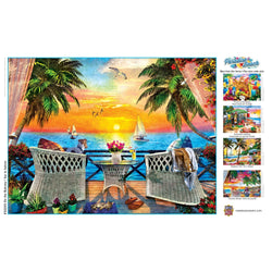 Paradise Beach - On the Balcony 550 Piece Jigsaw Puzzle (ONLINE ORDER ONLY)
