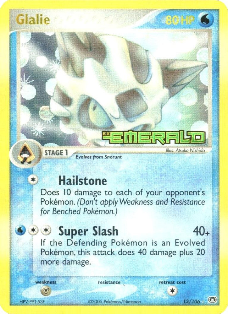 Glalie (13/106) (Stamped) [EX: Emerald] (Online Only)