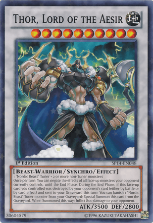 Thor, Lord of the Aesir [SP14-EN048] Starfoil Rare (ONLINE ORDER ONLY)