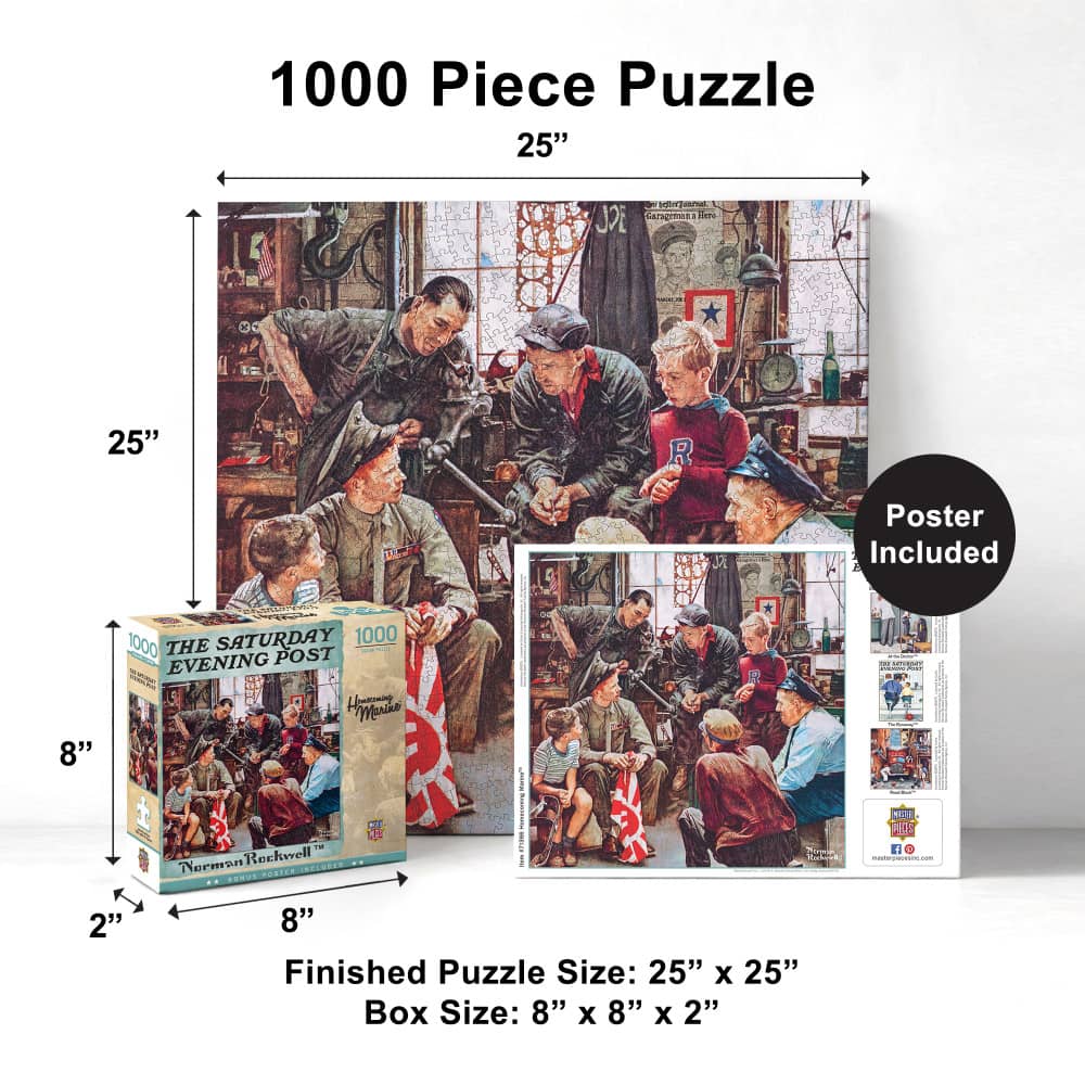 Saturday Evening Post - Homecoming Marine 1000 Piece Jigsaw Puzzle