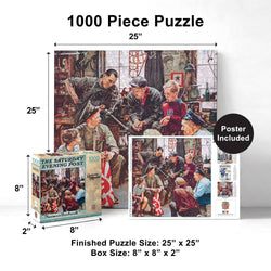 Saturday Evening Post - Homecoming Marine 1000 Piece Jigsaw Puzzle