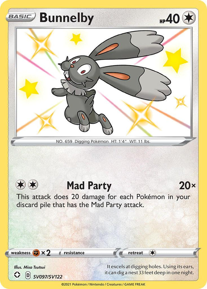 Bunnelby (SV097/SV122) [Sword & Shield: Shining Fates] (Online Only)