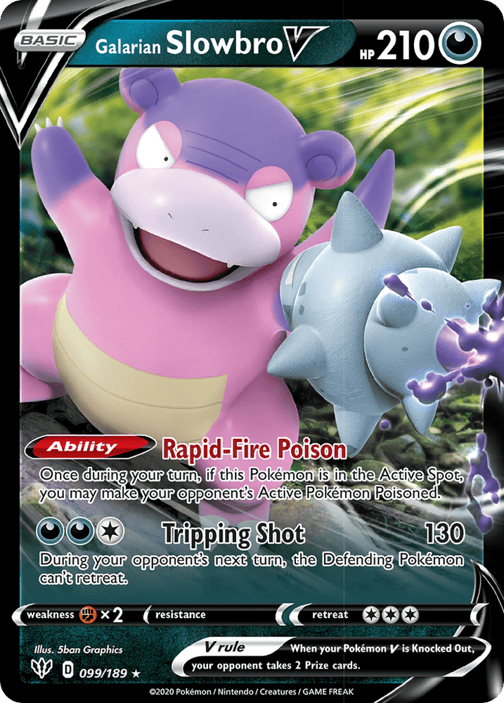 Galarian Slowbro V (099/189) [Sword & Shield: Darkness Ablaze] (Online Only)