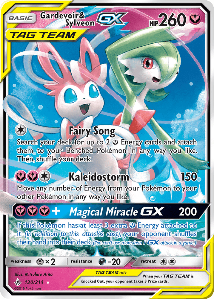 Gardevoir & Sylveon GX (130/214) [Sun & Moon: Unbroken Bonds] (Online Only)