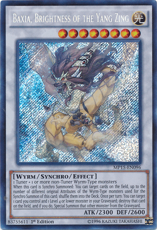 Baxia, Brightness of the Yang Zing [MP15-EN096] Secret Rare (ONLINE ORDER ONLY)