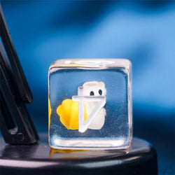 7-Color Snail Dice | Clear RPG 7-Dice Set w/ Colorful Snails Inside (Online Only)