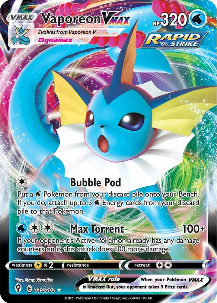 Vaporeon VMAX (030/203) [Sword & Shield: Evolving Skies] (Online Only)