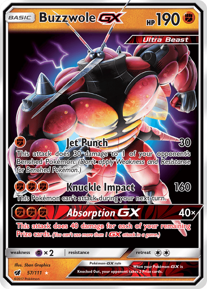 Buzzwole GX (57/111) [Sun & Moon: Crimson Invasion] (Online Only)