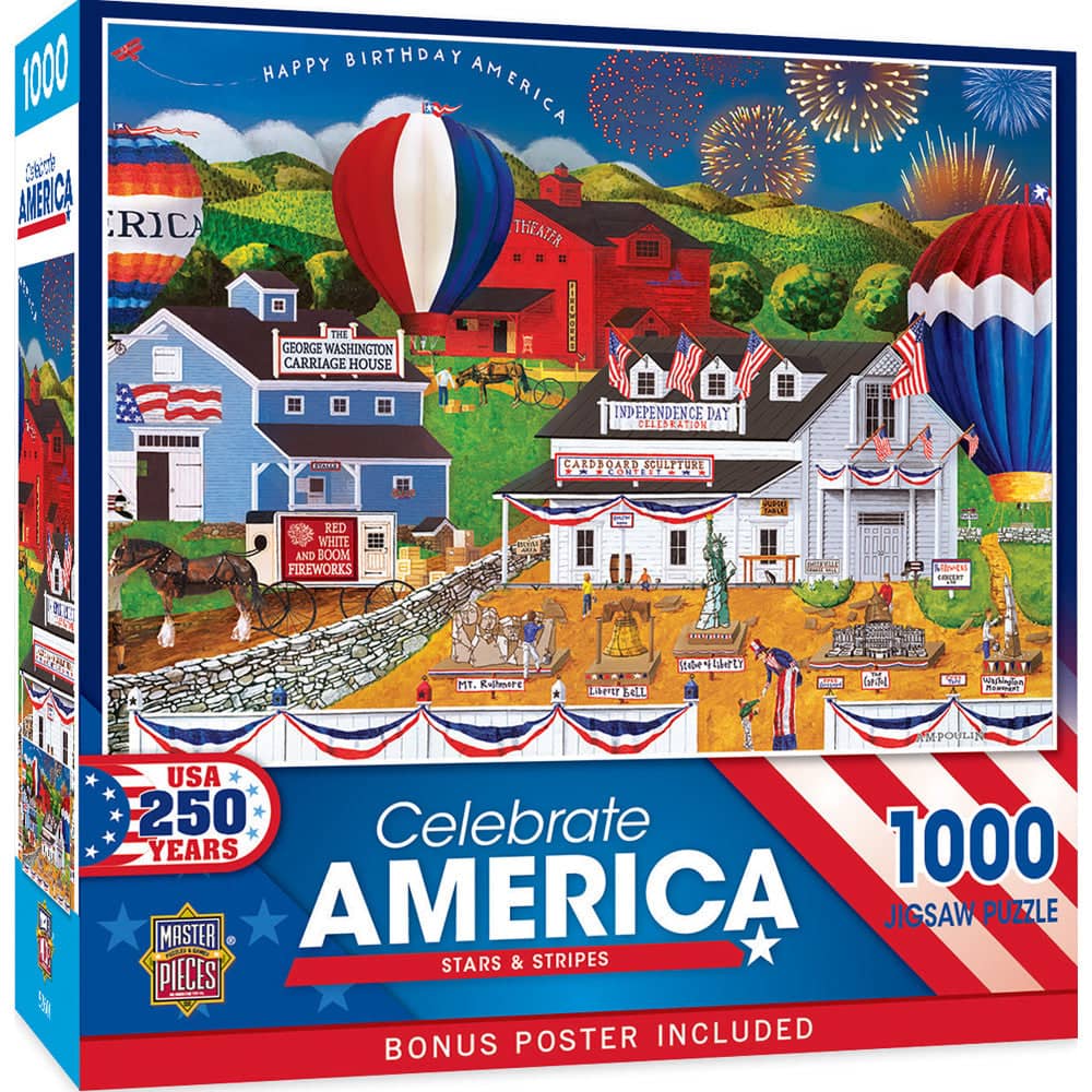 Celebrate America - Stars & Stripes 1000 Piece Jigsaw Puzzle (ONLINE ORDER ONLY)