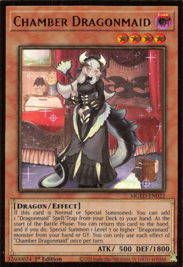 Chamber Dragonmaid [MGED-EN022] Gold Rare (ONLINE ORDER ONLY)
