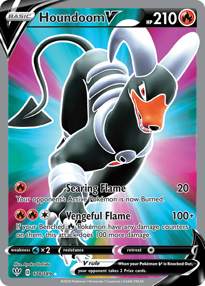 Houndoom V (178/189) [Sword & Shield: Darkness Ablaze] (Online Only)