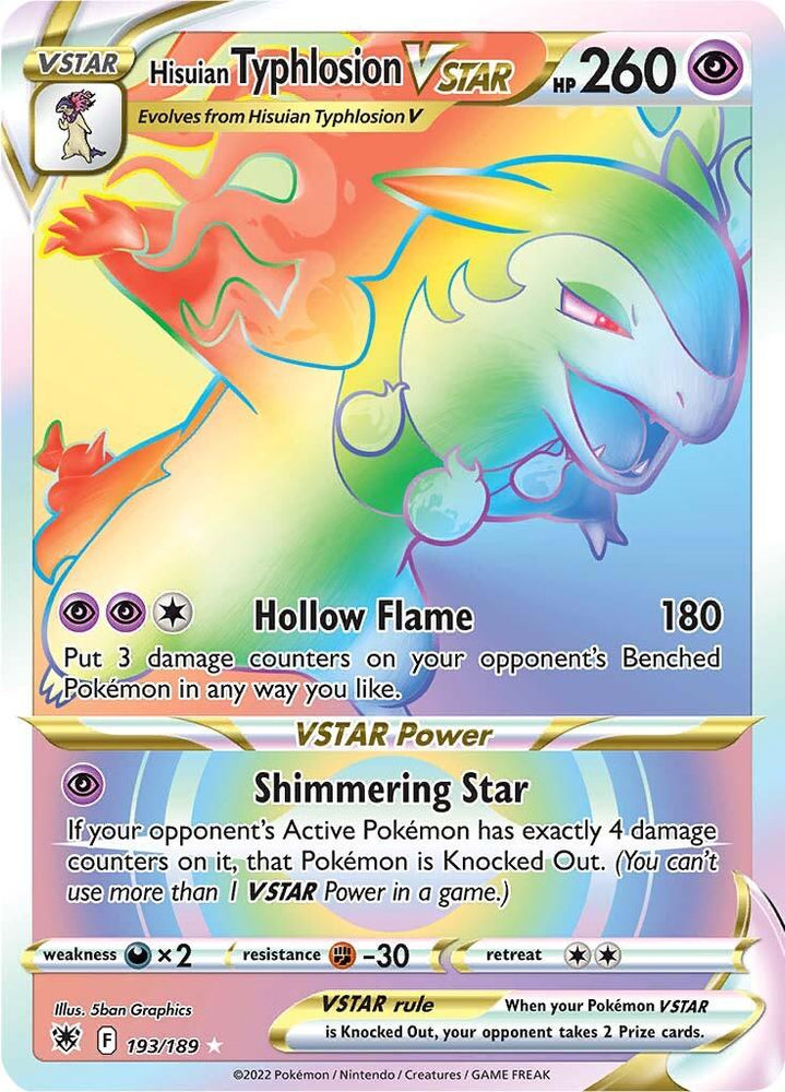 Hisuian Typhlosion VSTAR (193/189) [Sword & Shield: Astral Radiance] (Online Only)