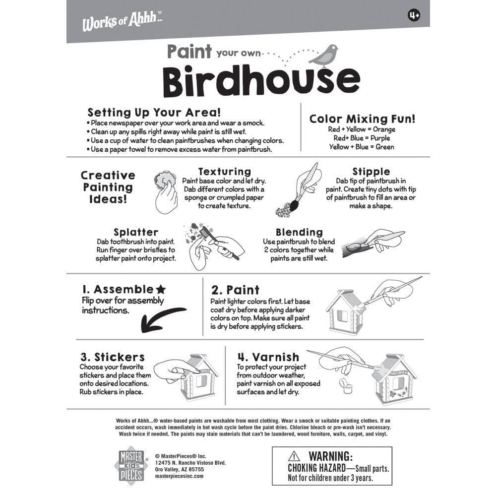 Birdhouse Wood Craft & Paint Kit (ONLINE ORDER ONLY)