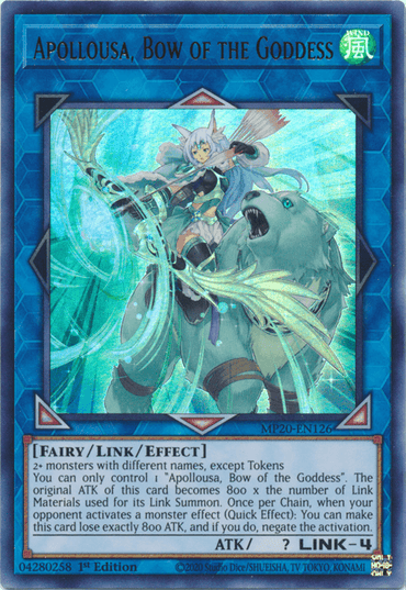 Apollousa, Bow of the Goddess [MP20-EN126] Ultra Rare (ONLINE ORDER ONLY)