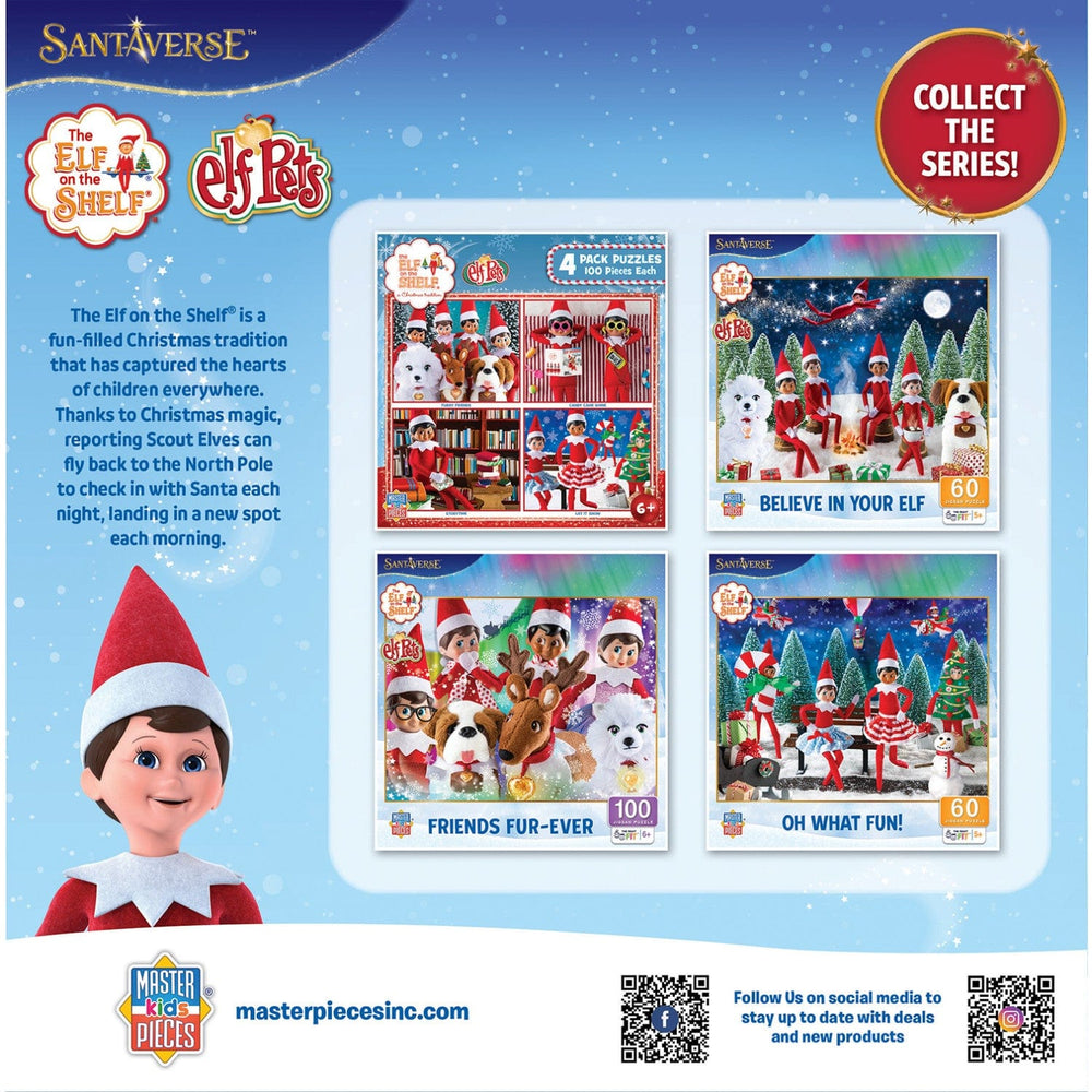 Elf on the Shelf 4-Pack 100 Piece Jigsaw Puzzles - V2 (ONLINE ORDER ONLY)