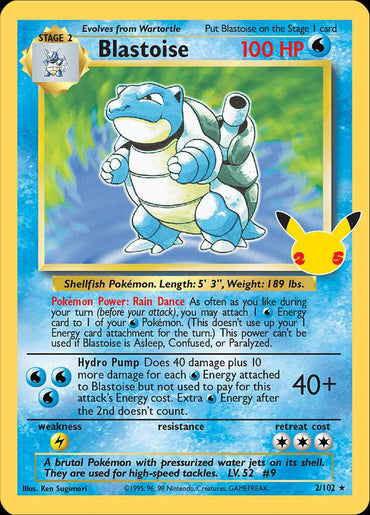 Blastoise (2/102) [Celebrations: 25th Anniversary - Classic Collection] (Online Only)