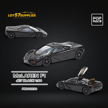 (Pre-Order) Pop Race McLaren F1 Jet Black 1:64 (ONLINE ORDER ONLY)