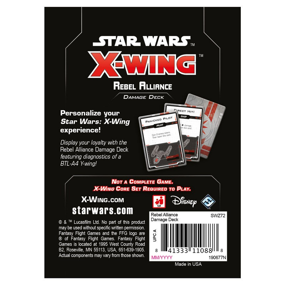 Star Wars: X-Wing 2nd Edition - Rebel Alliance Damage Deck (ONLINE ORDER ONLY)