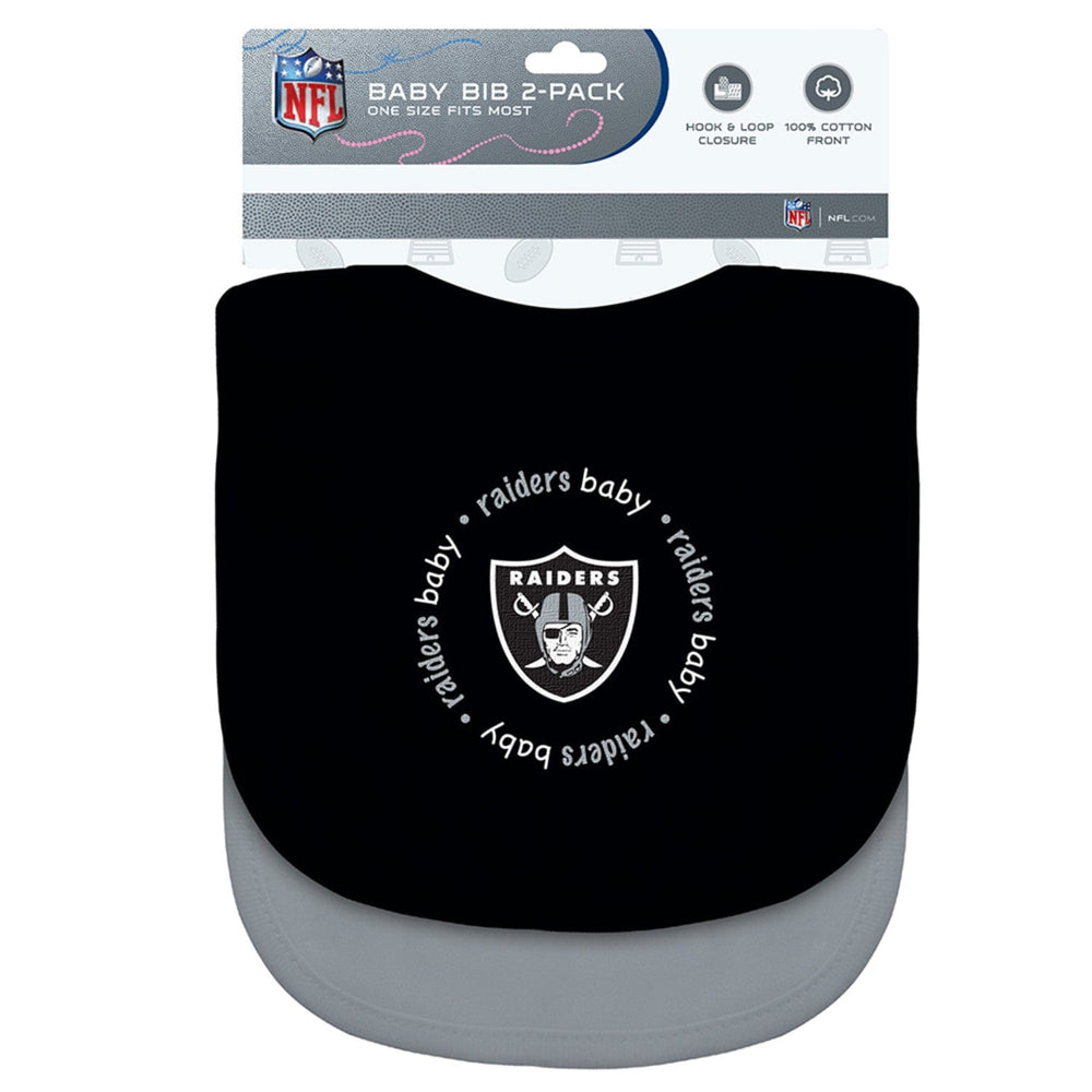 Las Vegas Raiders - Baby Bibs 2-Pack - Black & Gray