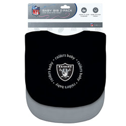 Las Vegas Raiders - Baby Bibs 2-Pack - Black & Gray