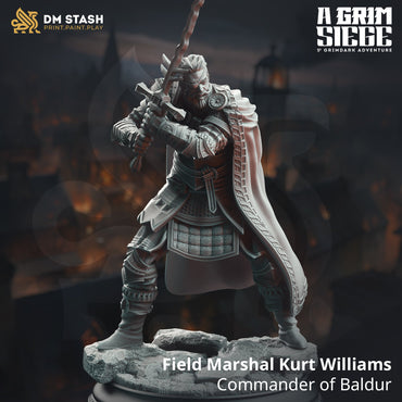 Field Marshal Kurt Williams, Commander of Baldur (Male Human Fighter) (Online Order Only)