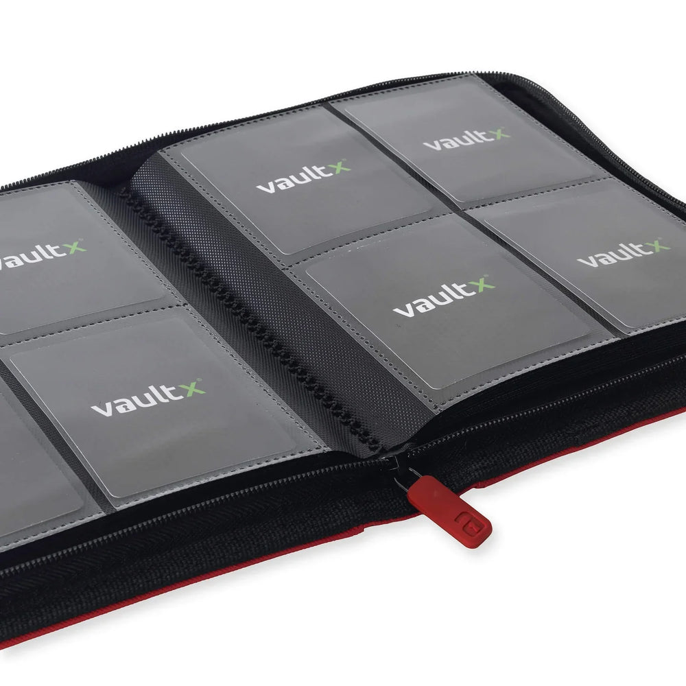 4 Pocket Exo-Tec Zip Binder : Fire Red