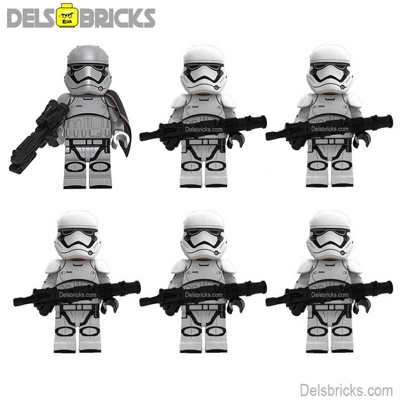 First Order Stormtrooper Set of 6 Lego Star Wars Minifigures custom toys (ONLINE ORDER ONLY)