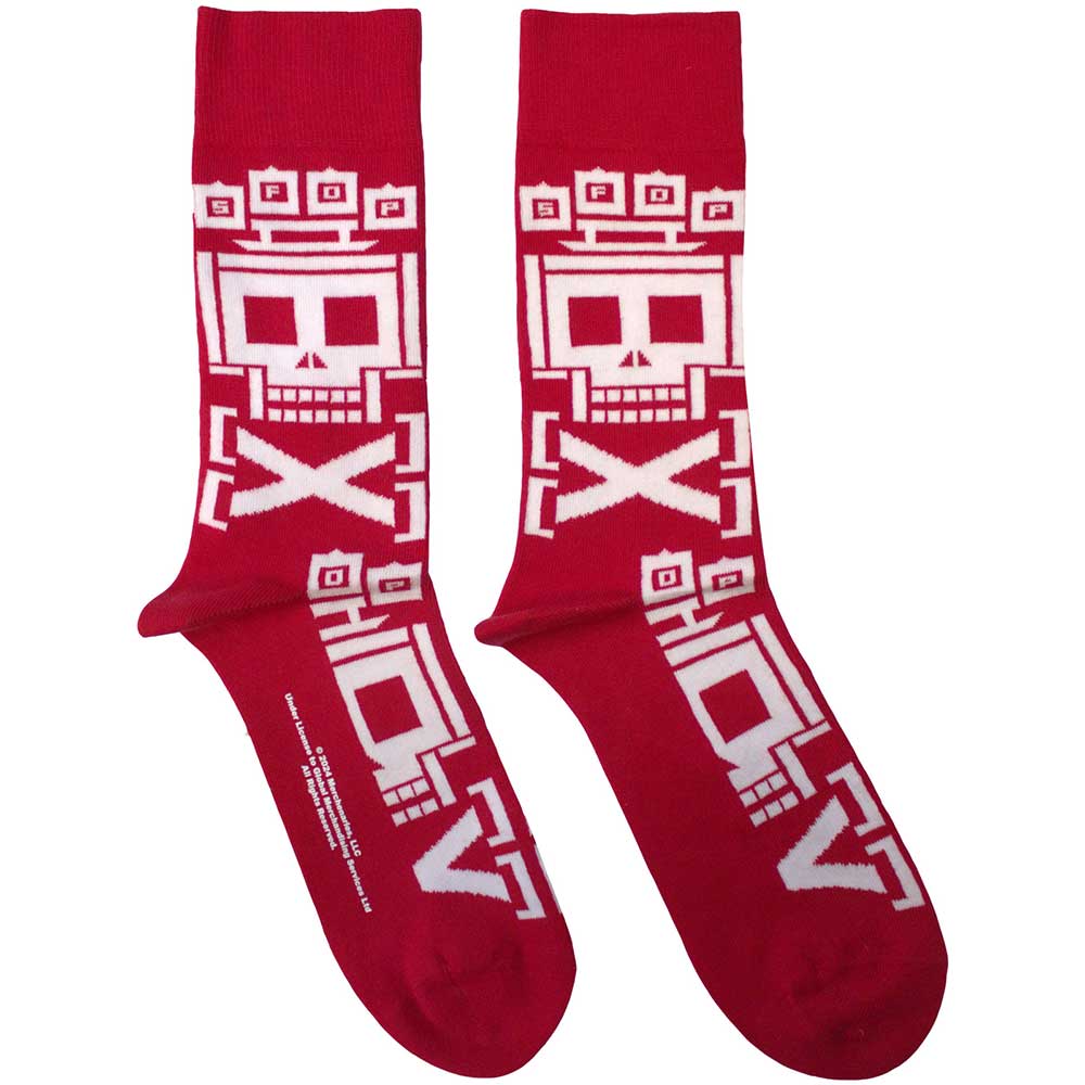 Pixeled Skull Repeat [Socks] (ONLINE ORDER ONLY)