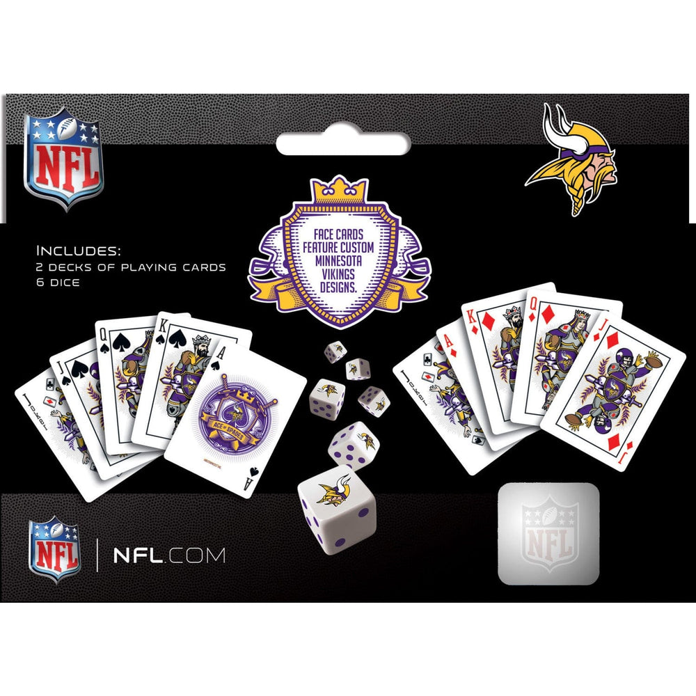 Minnesota Vikings - 2-Pack Playing Cards & Dice Set (ONLINE ORDER ONLY)