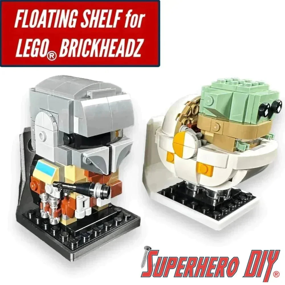 Floating Shelf for LEGO® BRICKHEADZ | Securely display your favorite builds (ONLINE ORDER ONLY)